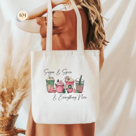Pink Coffee Tote Bag