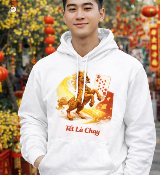 Áo Thun Nam In Hình Tết Theo Mẫu – Hoodie Tết Dễ Thương, Mặc Xuân May Mắn Cả Năm